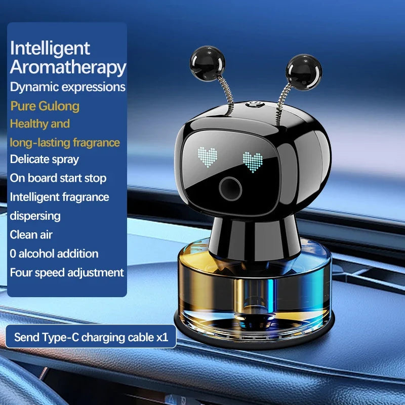 Rechargeable Smart Car Air Freshener | Adjustable AI Aroma Diffuser