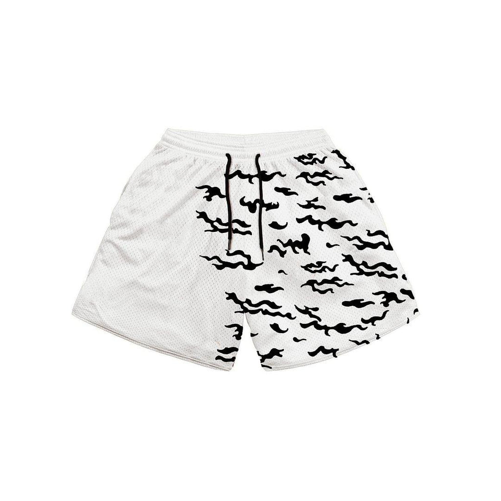 Men's Beach Short Trunks Summer Casual Shorts Gym Sport Quick Dry Mesh Shorts Running Basketball Shorts For Male Mesh Breathable Pants with Elastic Waist Drawstring and Pockets